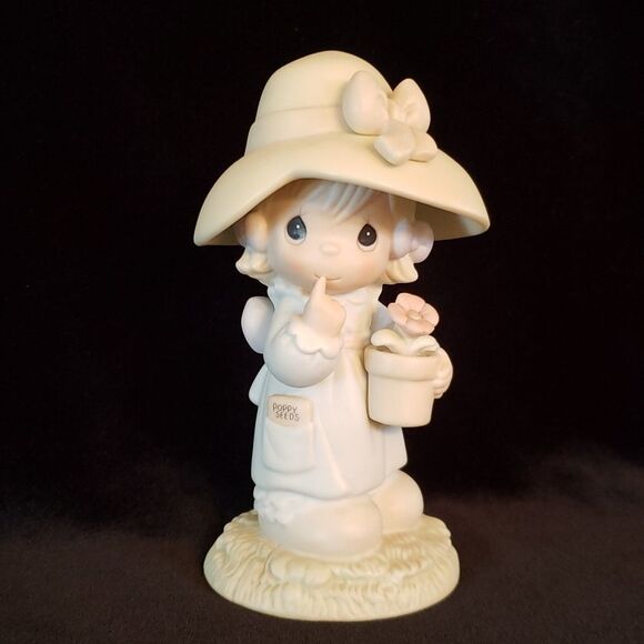 Vintage Precious Moments Porcelain Figurine 1987 "Happy Birthday Poppy" #106836 - Picture 1 of 7